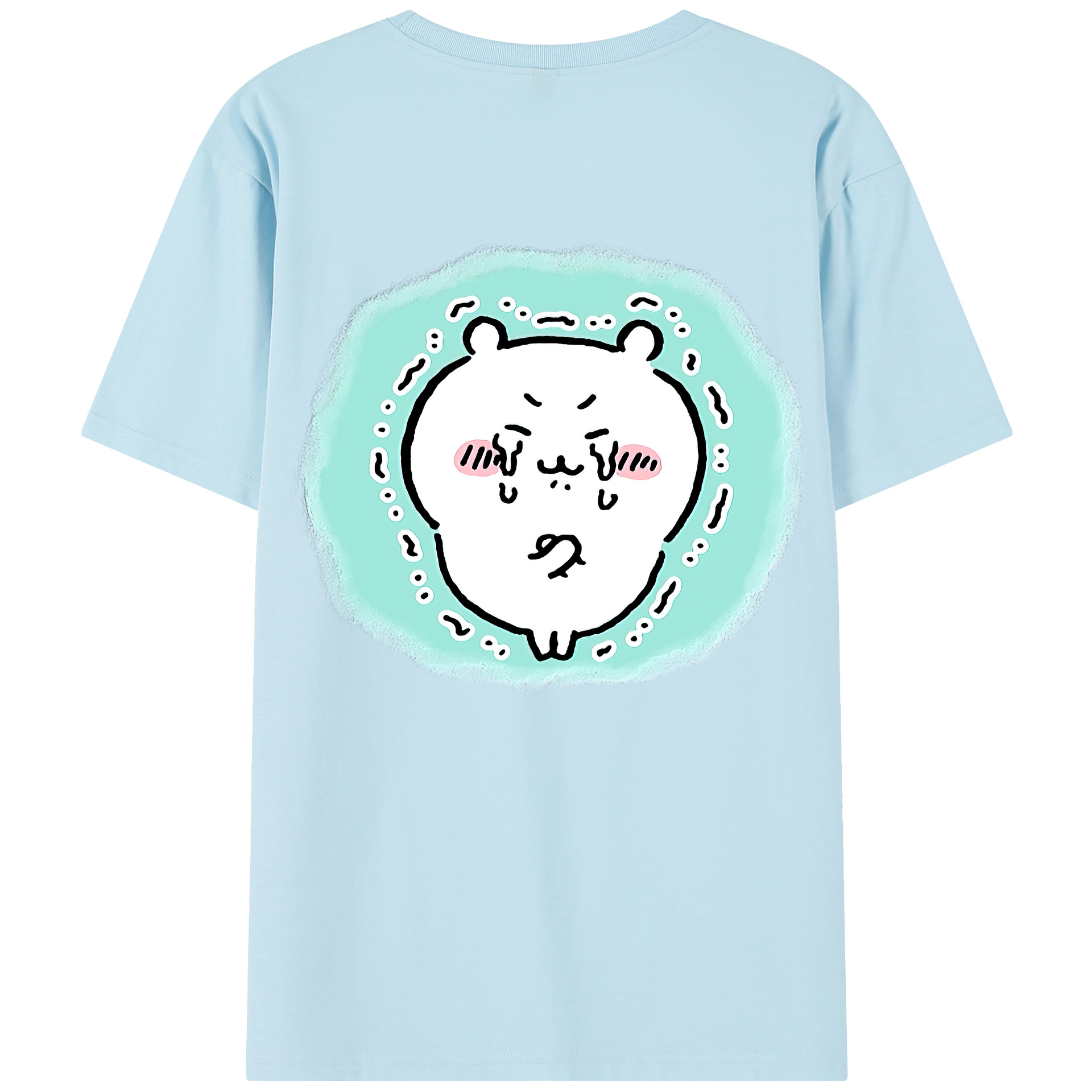 （画像用） ちいかわ ちいかわ Chii-kawa chiikawa 綿100％半袖Tシャツ（背面プリント）
